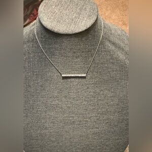 Elegant Silver Bar Necklace